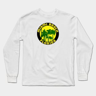 Miami Beach Florida Keys Beach Ocean Travel Long Sleeve T-Shirt